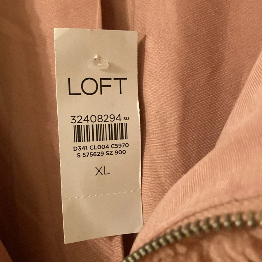 Loft Faux Fur Pink Winter Bomber Coat Size XL women’s NWT - Picture 5 of 12